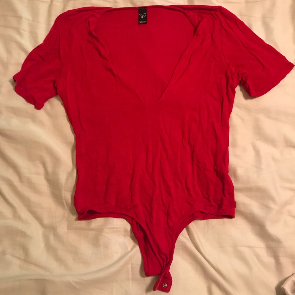 Red body suit